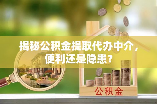 盈江揭秘公积金提取代办中介，便利还是隐患？