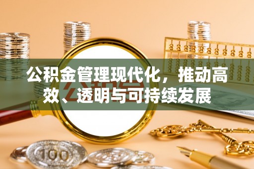 盈江公积金管理现代化，推动高效、透明与可持续发展