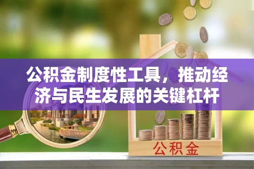 盈江公积金制度性工具，推动经济与民生发展的关键杠杆