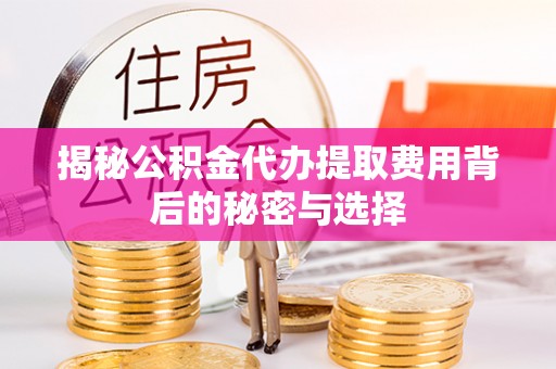 盈江揭秘公积金代办提取费用背后的秘密与选择