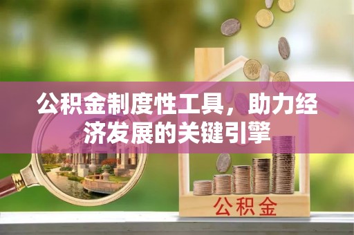 盈江公积金制度性工具，助力经济发展的关键引擎