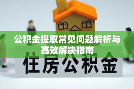 盈江公积金提取常见问题解析与高效解决指南
