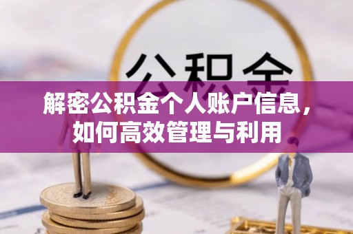 盈江解密公积金个人账户信息，如何高效管理与利用