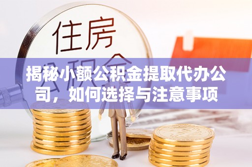 盈江揭秘小额公积金提取代办公司，如何选择与注意事项