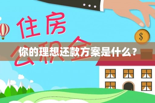 盈江你的理想还款方案是什么？