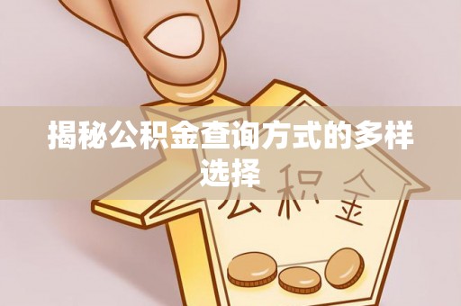 盈江揭秘公积金查询方式的多样选择