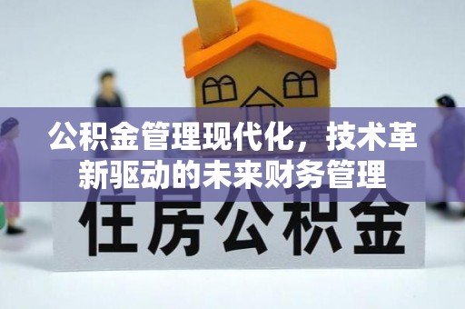 盈江公积金管理现代化，技术革新驱动的未来财务管理