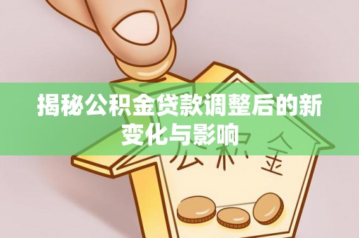 盈江揭秘公积金贷款调整后的新变化与影响