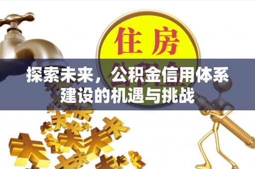 盈江探索未来，公积金信用体系建设的机遇与挑战